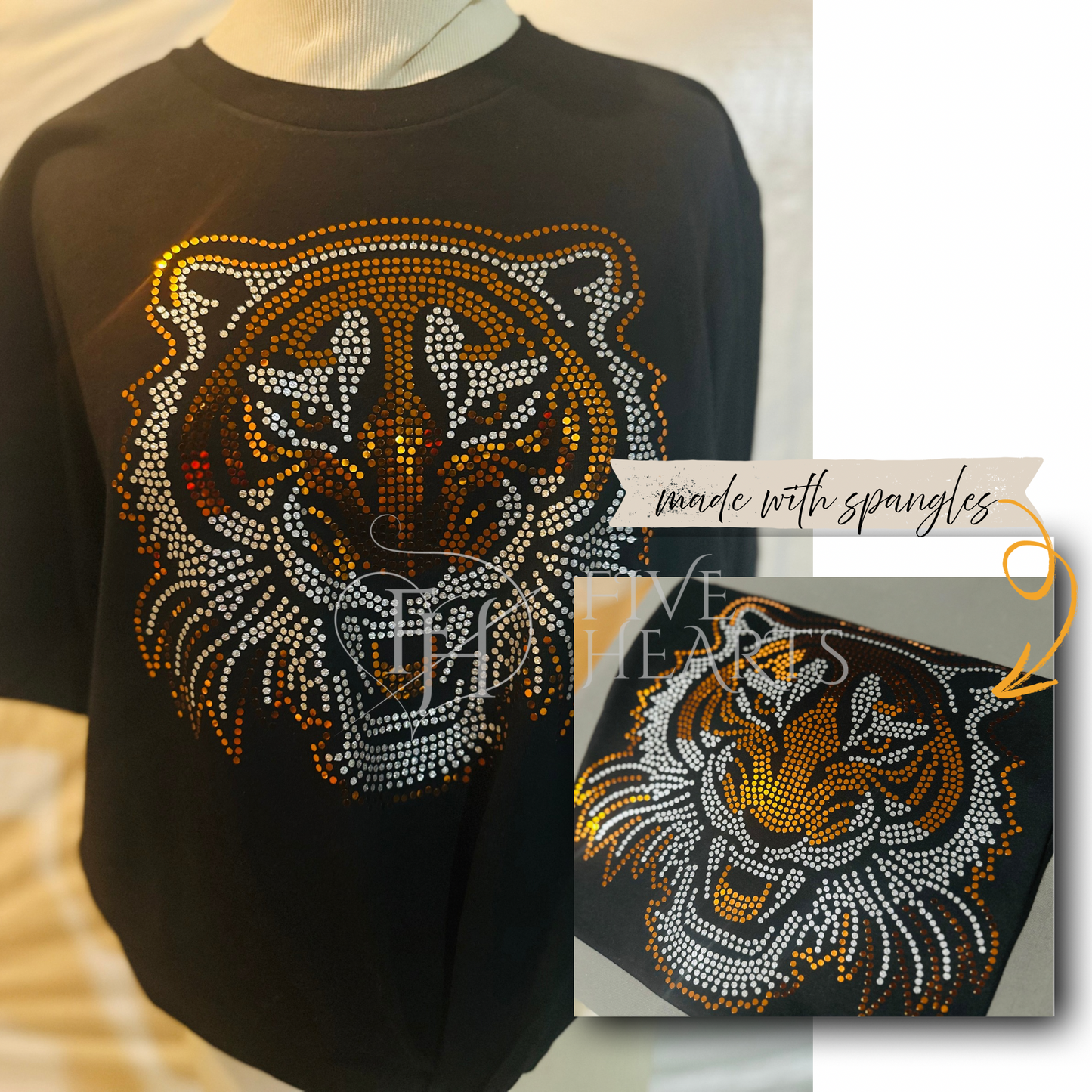 Tigers Mascot- Spangle T-shirt design