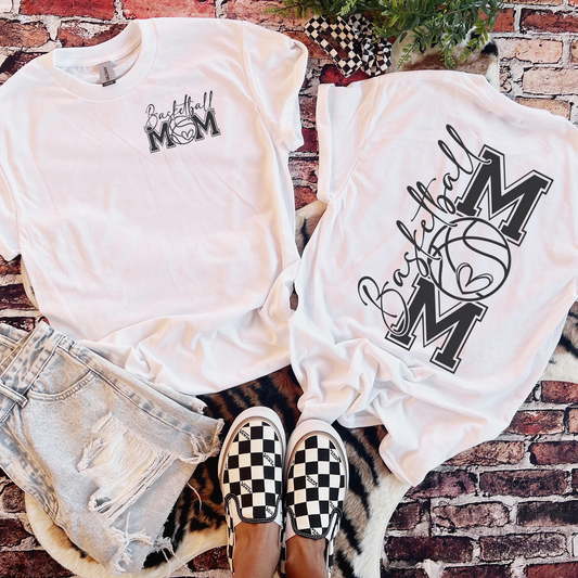 Basketball Mom-  Front + Back