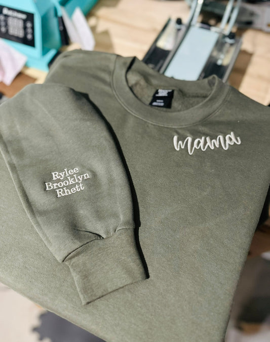 Mama collar+sleeve Embroidery