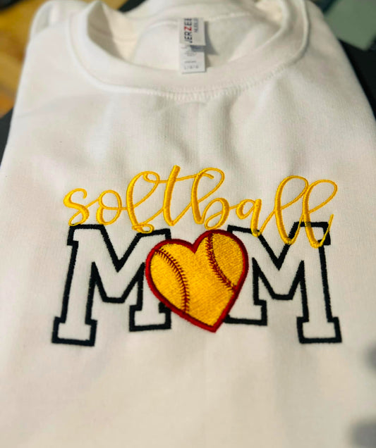 Softball Mom Embroidery