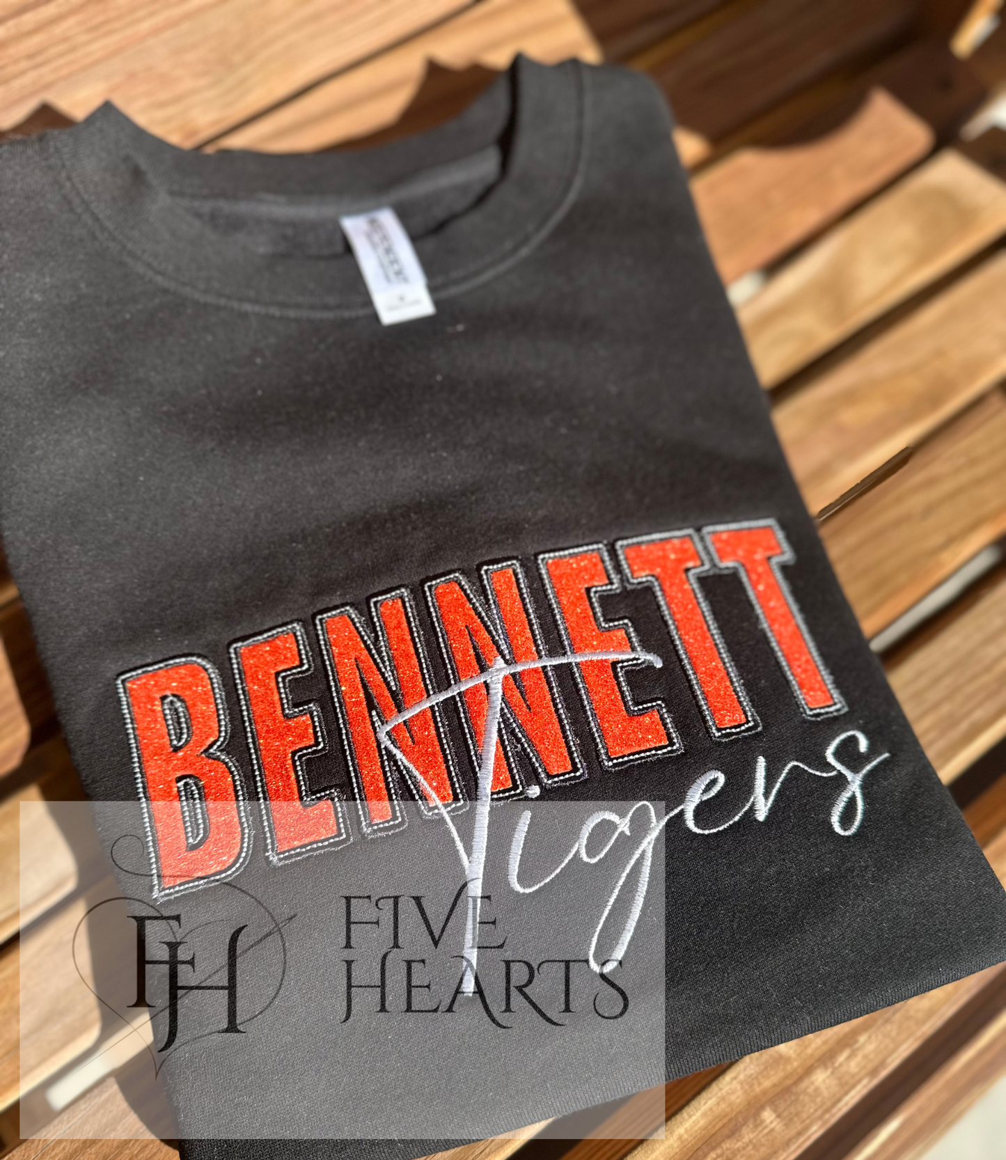 Bennett Tigers | Embroidery | Glitter Applique