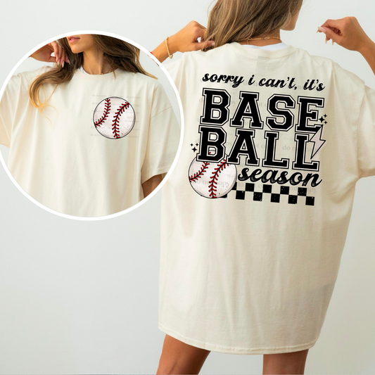 Baseball Season-  Front + Back