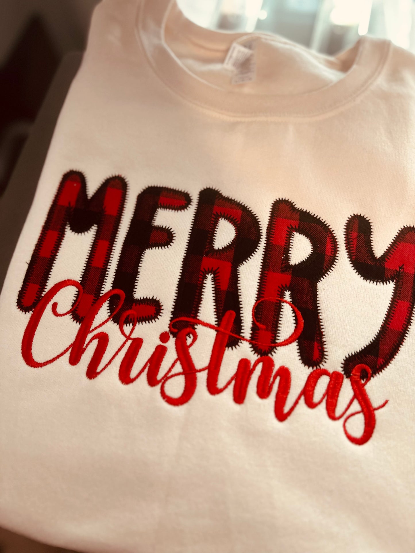 Merry Christmas Embroidered Appliqué