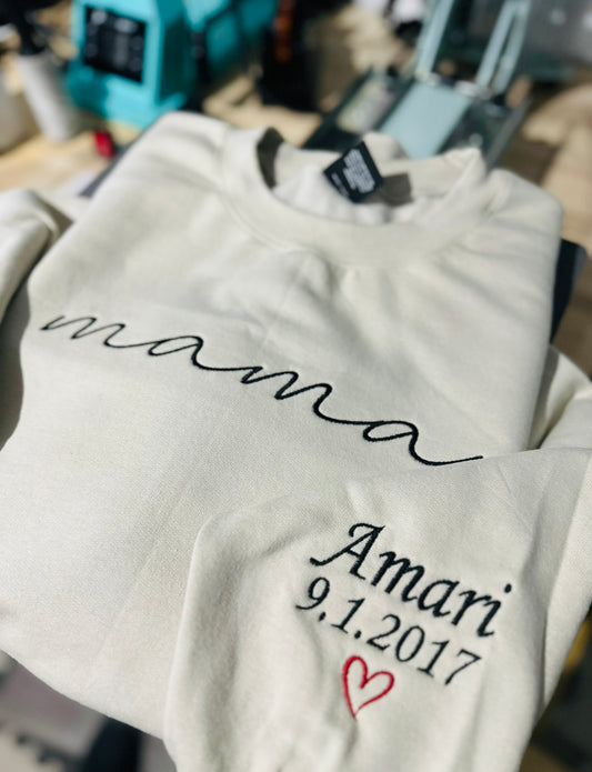 Custom name/thin line font; Embroidery