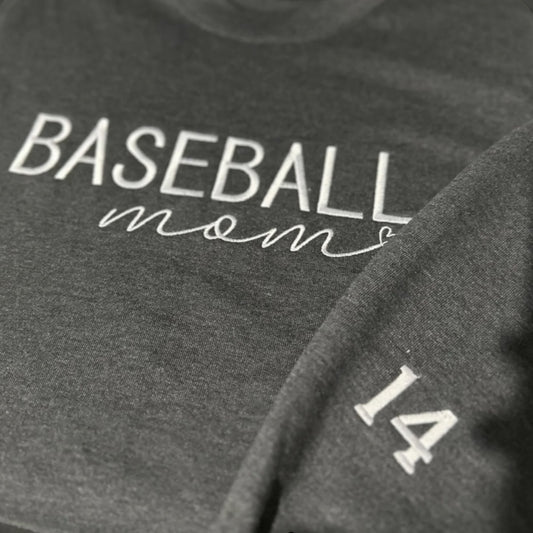 Baseball Mom; Embroidery