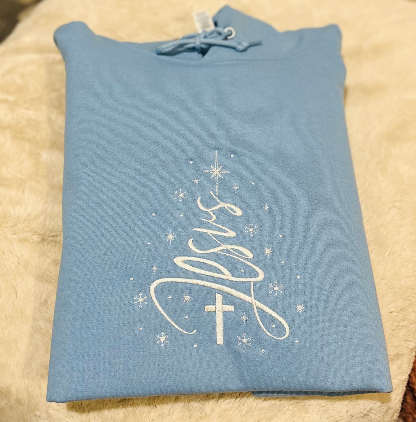 Christmas Tree/Jesus Embroidered