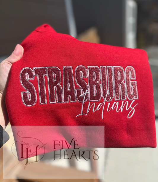 Strasburg Indians | Embroidery | Glitter Applique